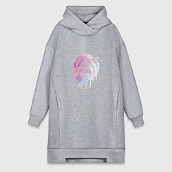 Женское худи-платье Volleyball Colors, цвет: меланж