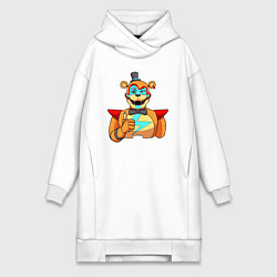 Женское худи-платье Five Nights at Freddys: Security Breach - Глэмрок, цвет: белый