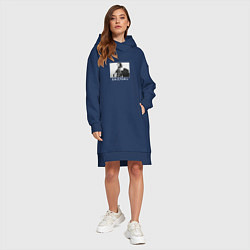 Женское худи-платье Опасная Рил Мэйер, цвет: тёмно-синий — фото 2