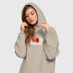 Женское худи-платье Blood Donor Day, цвет: миндальный — фото 2