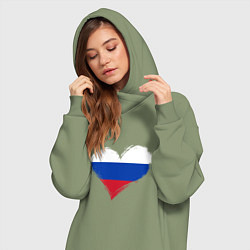Женское худи-платье Russian Heart, цвет: авокадо — фото 2