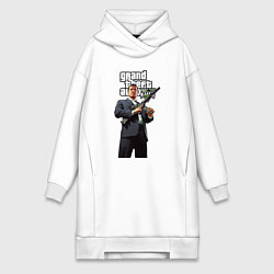 Женское худи-платье GTA 5 Gangster, цвет: белый