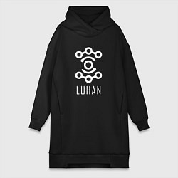 Женское худи-платье Exo LUHAN, цвет: черный