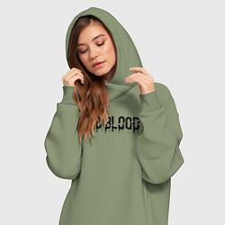 Женское худи-платье Bad blood dying light, цвет: авокадо — фото 2
