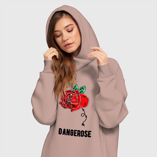 Женская толстовка-платье Dangerose / Пыльно-розовый – фото 3