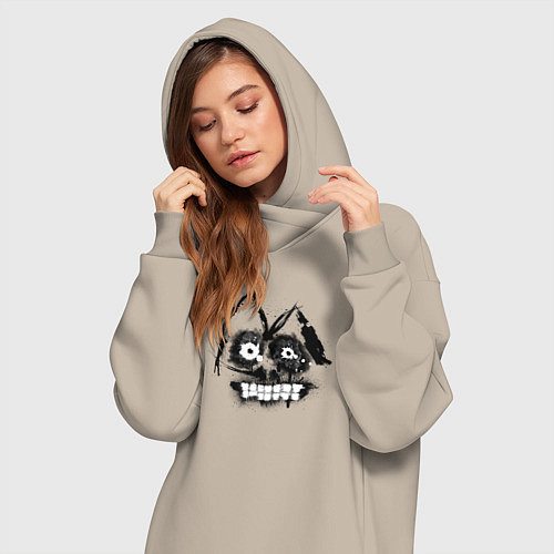 Женская толстовка-платье Ink Zombie / Миндальный – фото 3