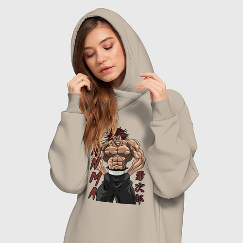 Женская толстовка-платье Ярость Юджиро / Миндальный – фото 3