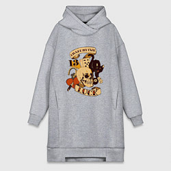 Женская толстовка-платье Я сам сама создаю свою удачу