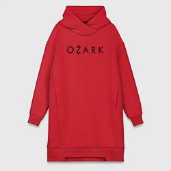 Женское худи-платье Ozark black logo, цвет: красный