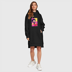 Женское худи-платье Mo Salah Liverpool, цвет: черный — фото 2