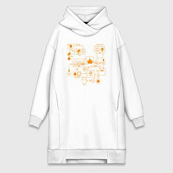 Женская толстовка-платье Схема пивоварения