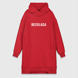 Женское худи-платье BEDOLAGA БЕДОЛАГА, цвет: красный