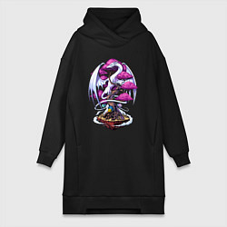 Женская толстовка-платье Дракон на дереве - космическая метаморфоза