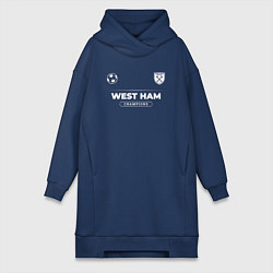 Женское худи-платье West Ham Форма Чемпионов, цвет: тёмно-синий