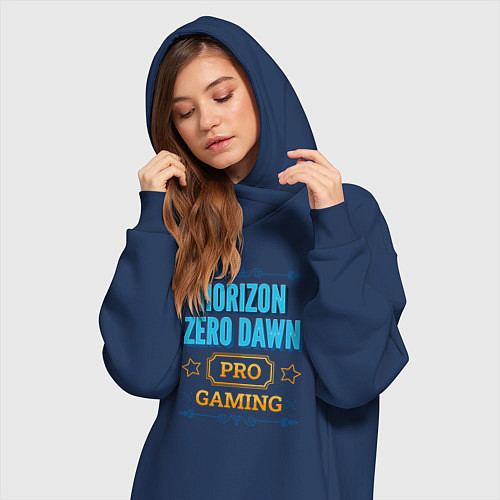 Женская толстовка-платье Игра Horizon Zero Dawn PRO Gaming / Тёмно-синий – фото 3