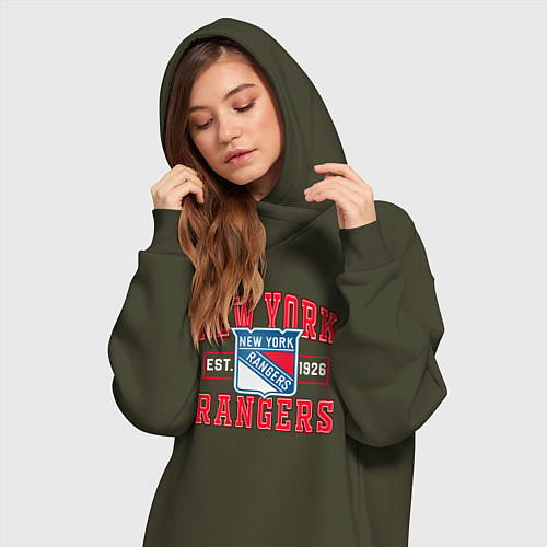 Женская толстовка-платье NY RANGERS NHL НЬЮ-ЙОРК РЕЙНДЖЕРС / Хаки – фото 3