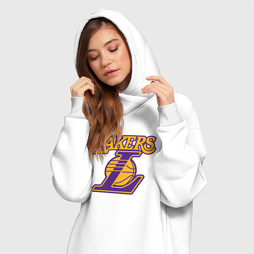 Женская толстовка-платье Lakers Лейкерс Коби Брайант / Белый – фото 3