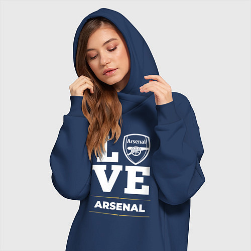 Женская толстовка-платье Arsenal Love Classic / Тёмно-синий – фото 3