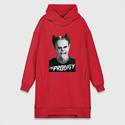 Женское худи-платье The Prodigy - firestarter, цвет: красный