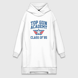 Женское худи-платье TOP GUN Academy Class of 85, цвет: белый
