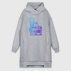 Женская толстовка-платье Los angeles lakers баскетбол