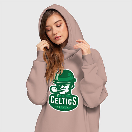 Женская толстовка-платье Celtics Team / Пыльно-розовый – фото 3