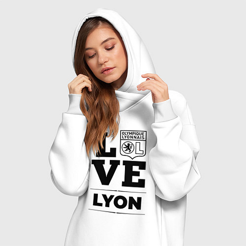 Женская толстовка-платье Lyon Love Классика / Белый – фото 3