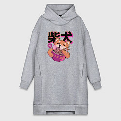 Женская толстовка-платье Japanese Shibu Inu