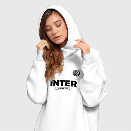 Женская толстовка-платье Inter Униформа Чемпионов / Белый – фото 3