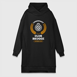 Женская толстовка-платье Лого Club Brugge и надпись Legendary Football Club