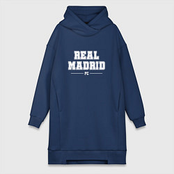 Женское худи-платье Real Madrid Football Club Классика, цвет: тёмно-синий
