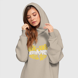 Женское худи-платье CREAM Wu-Tang, цвет: миндальный — фото 2