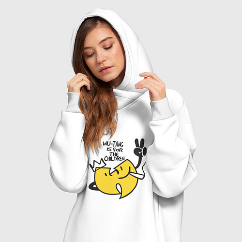 Женская толстовка-платье Wu-Tang Is For The Children / Белый – фото 3