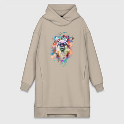 Женская толстовка-платье Lynx - рысь