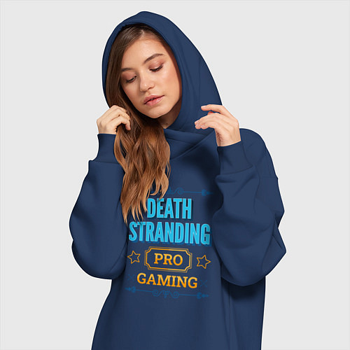 Женская толстовка-платье Игра Death Stranding PRO Gaming / Тёмно-синий – фото 3