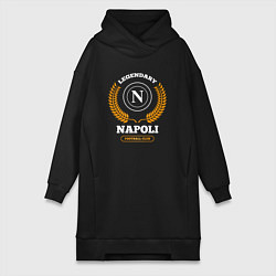 Женская толстовка-платье Лого Napoli и надпись Legendary Football Club