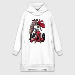 Женское худи-платье Akira anime, цвет: белый