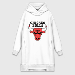 Женское худи-платье Chicago Bulls, цвет: белый