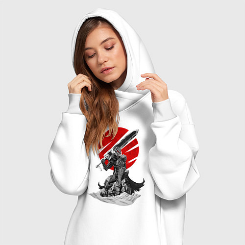 Женская толстовка-платье Guts the Black Swordsman / Белый – фото 3