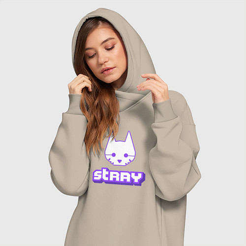 Женская толстовка-платье Stray x Twitch / Миндальный – фото 3