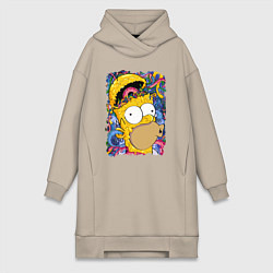 Женская толстовка-платье Мозг Гомера Симпсона - постер