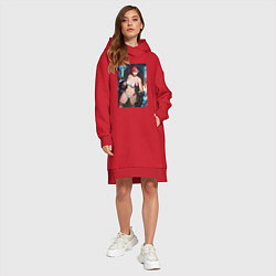 Женское худи-платье Вай - Аркейн VI Arcane, цвет: красный — фото 2