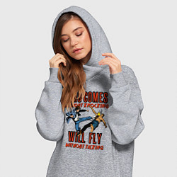 Женское худи-платье Good knockout, цвет: меланж — фото 2