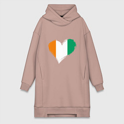 Женская толстовка-платье Сердце - Ирландия