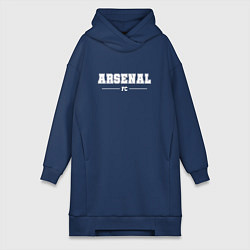 Женское худи-платье Arsenal football club классика, цвет: тёмно-синий