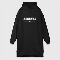 Женское худи-платье Arsenal football club классика, цвет: черный