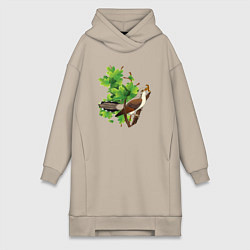 Женская толстовка-платье Кукушка на дереве