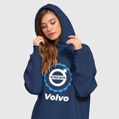 Женская толстовка-платье Volvo в стиле Top Gear / Тёмно-синий – фото 3