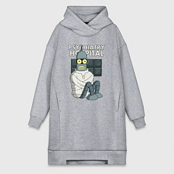 Женское худи-платье Bender - hospital, цвет: меланж