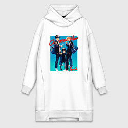 Женское худи-платье Chainsaw man part 2, цвет: белый